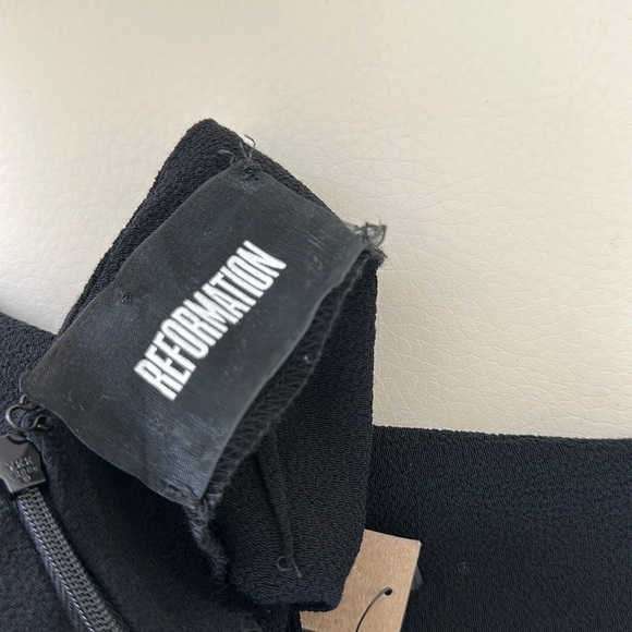 Reformation Open Back Halter Minimalist Black Dress - Picture 11 of 12